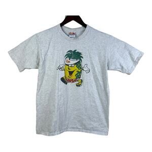 DOLE Hug A Pineapple T Shirt Mens Large Light Gray Casual Hawaii Double Sided